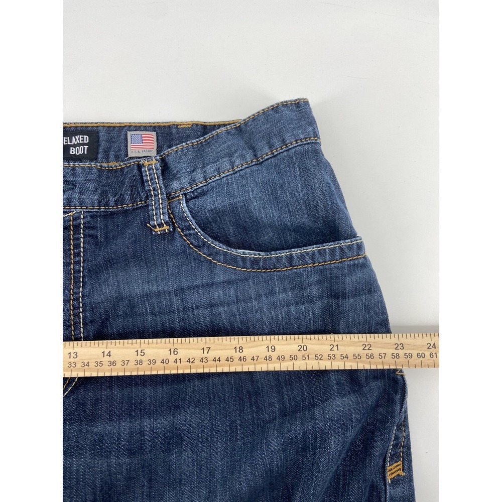 Ariat FR Jeans Mens 38x32 Blue M4 Relaxed Boot Work Fire Resistant Denim Cowboy - Picture 6 of 13